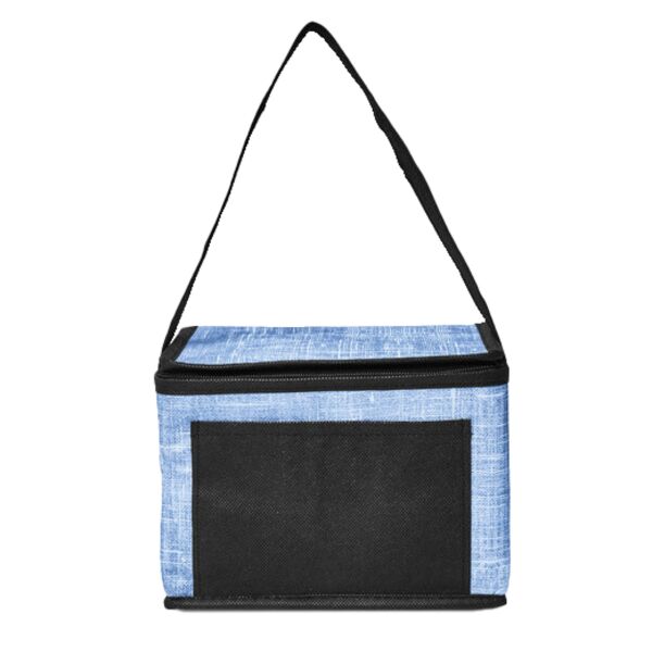 Denim Pattern Non-Woven 6-Pack Lunch Cooler Bag Thumbnail