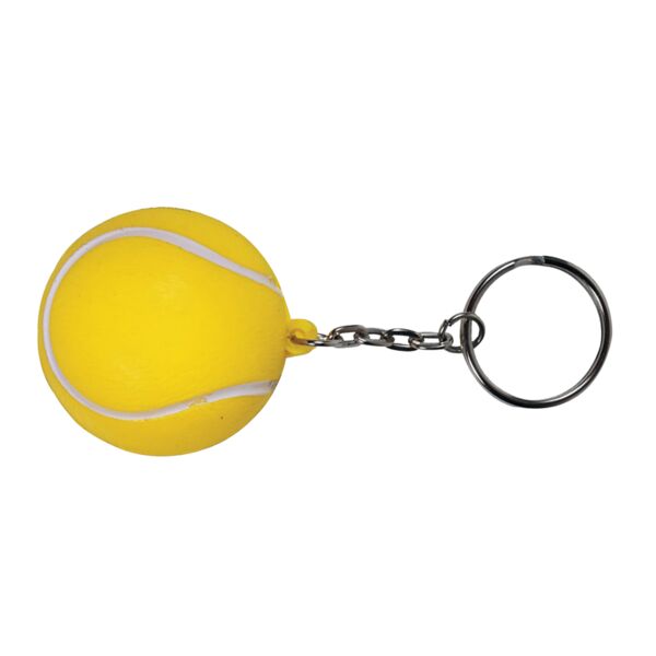 Tennis Ball Shape Stress Ball Keychain Thumbnail