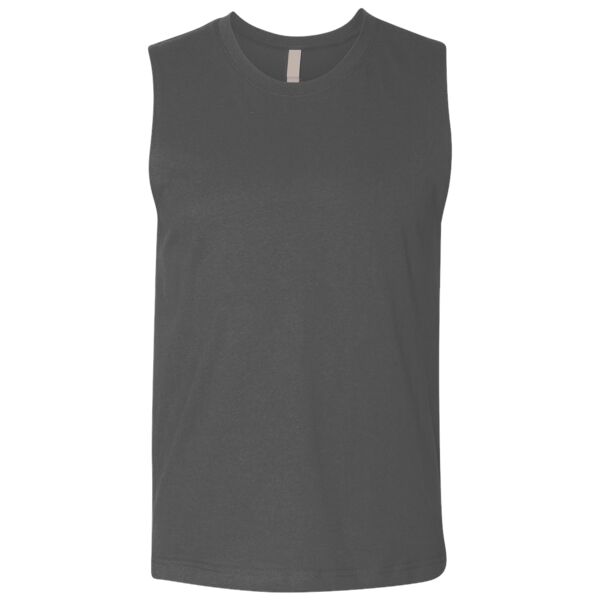 Unisex Heavyweight Cotton Garment-Dyed Mid-Length Muscle Tee Thumbnail