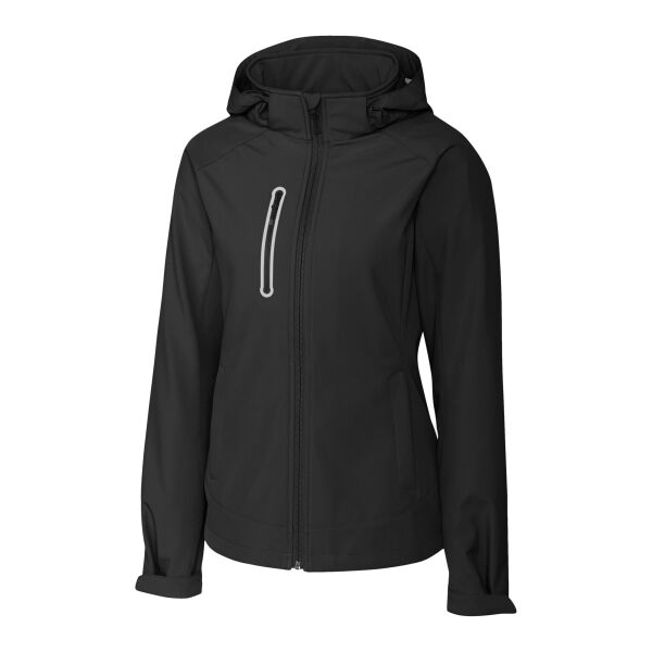 Clique Milford Waterproof Softshell Full Zip Hooded Womens Jacket Thumbnail