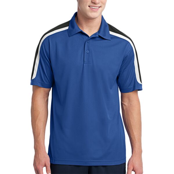 Tricolor Shoulder Micropique Sport Wick ® Polo Thumbnail