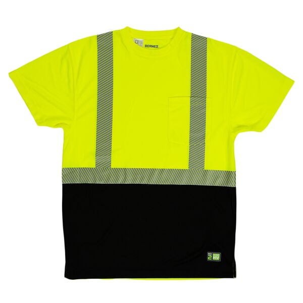 Unisex Hi-Vis Class 2 Color Blocked Pocket T-Shirt Thumbnail