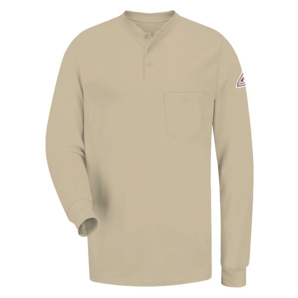 Men's Tall Long Sleeve Tagless Henley Shirt Thumbnail
