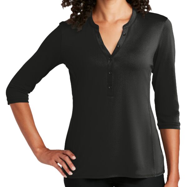 Port Authority Ladies UV Choice Pique Henley Thumbnail