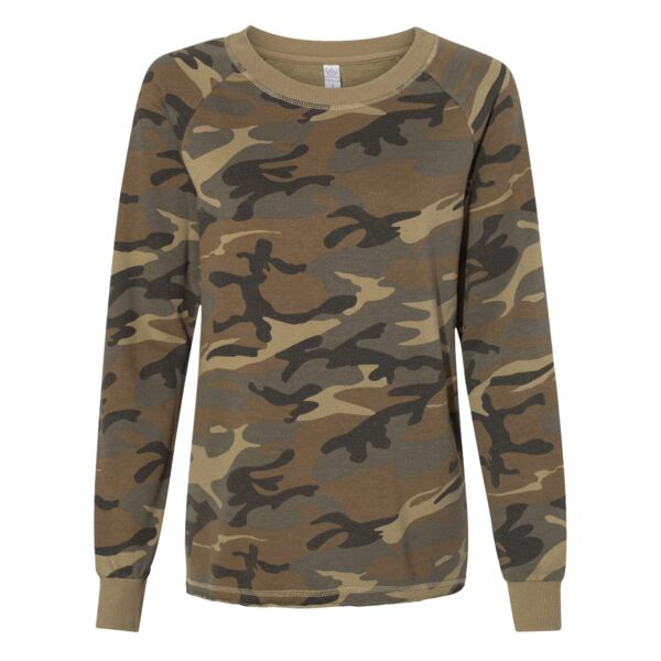 Women’s Lazy Day Burnout French Terry Sweatshirt** Thumbnail